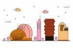 城市插画 