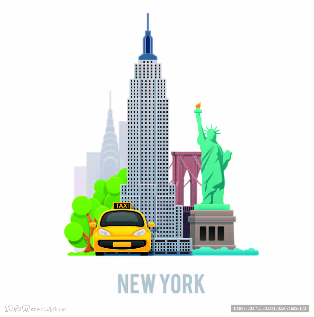 纽约城市插画