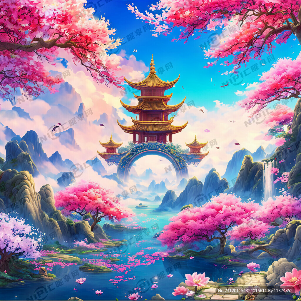 游戏梦幻唯美新中式风景 超高清
