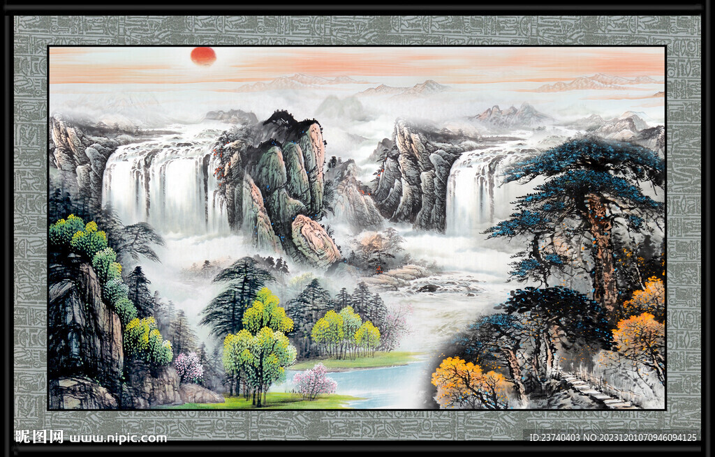 中国画山水 
