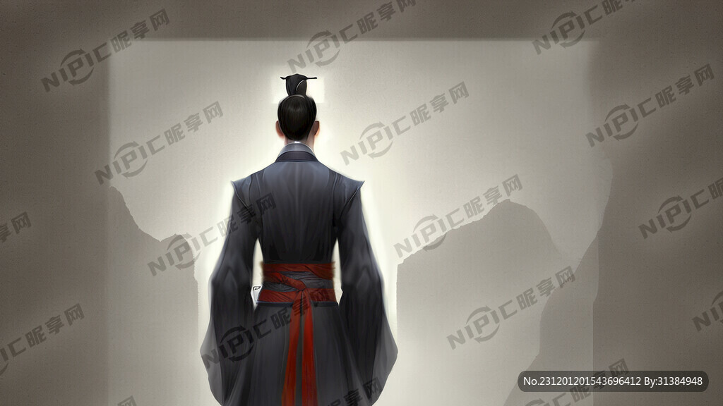 古装 男人 后背 肌肉线条