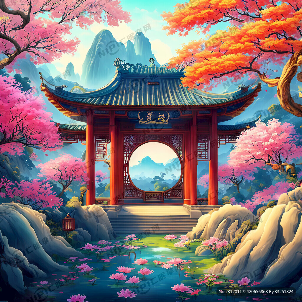游戏梦幻唯美新中式风景 超高清