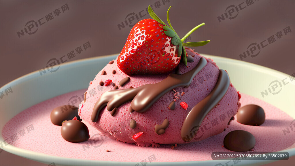 草莓巧克力雪糕