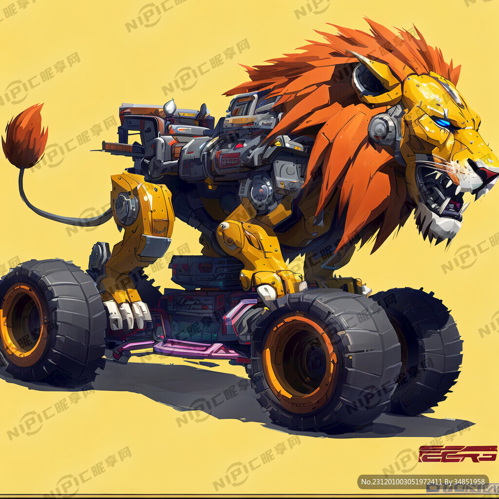 机甲狮子开炫酷卡丁车