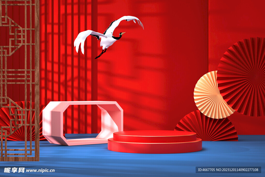C4D国风元素模型