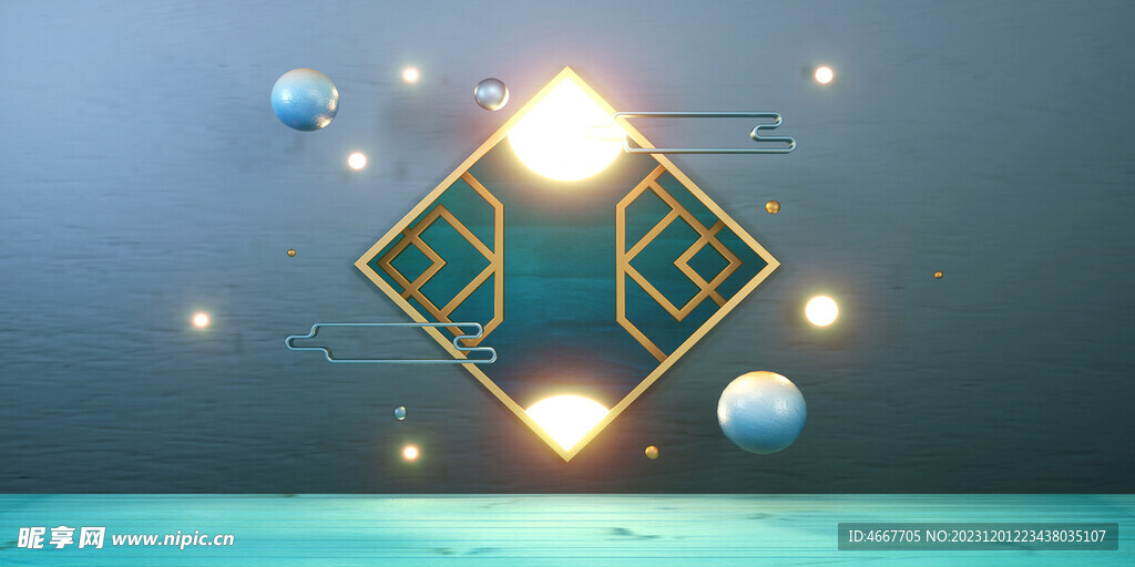 C4D国风元素模型