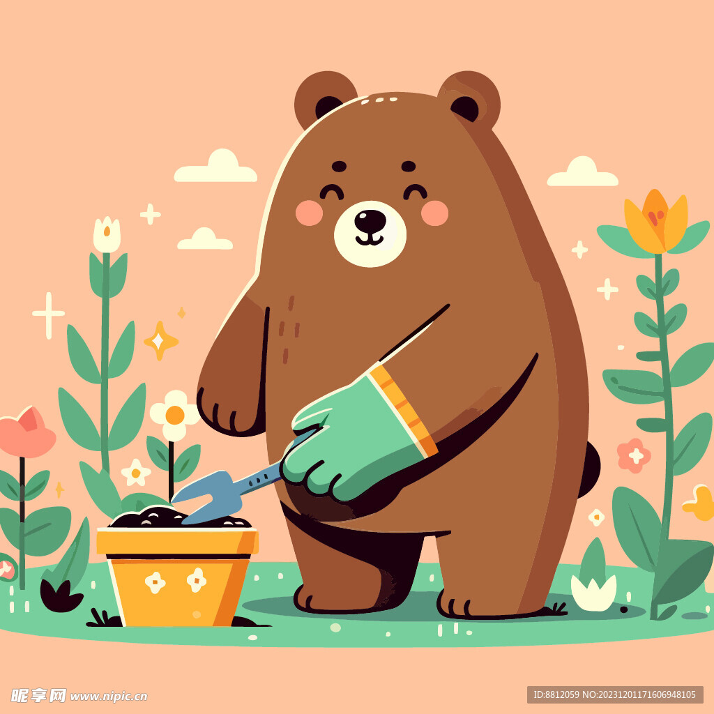 可爱小熊卡通设计