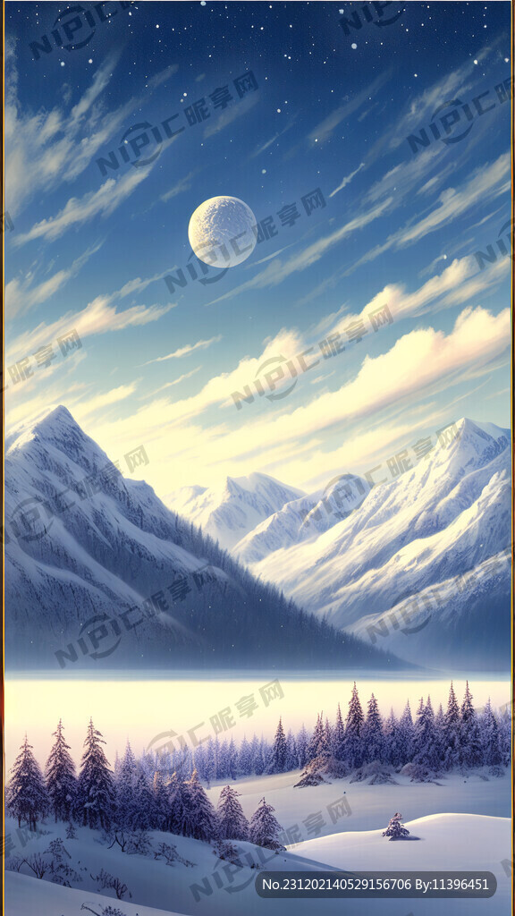 梦幻唯美 风景 寒冬 细节刻画