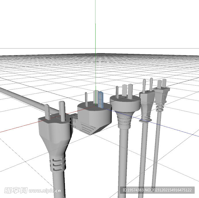  C4D模型 插头