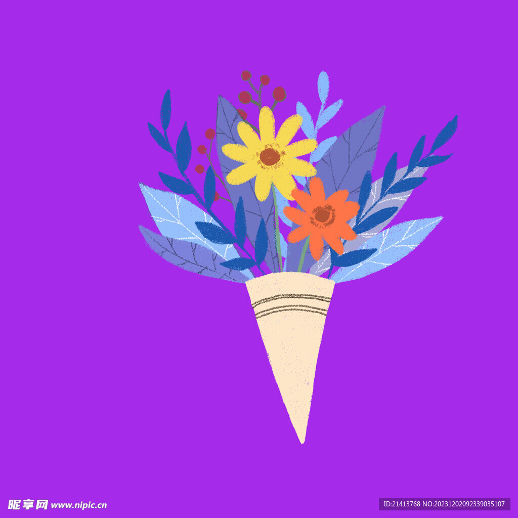 手绘小雏菊 