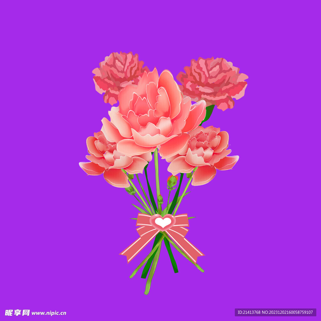 手绘牡丹花 