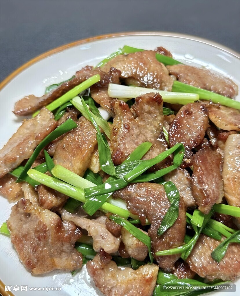 葱爆肉片