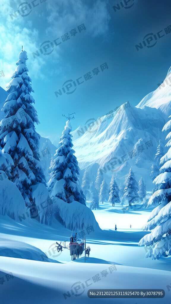冰雪世界 蓝色场景 壮丽风景