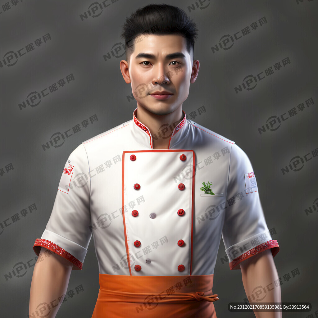 男性厨师 帅气 超真实