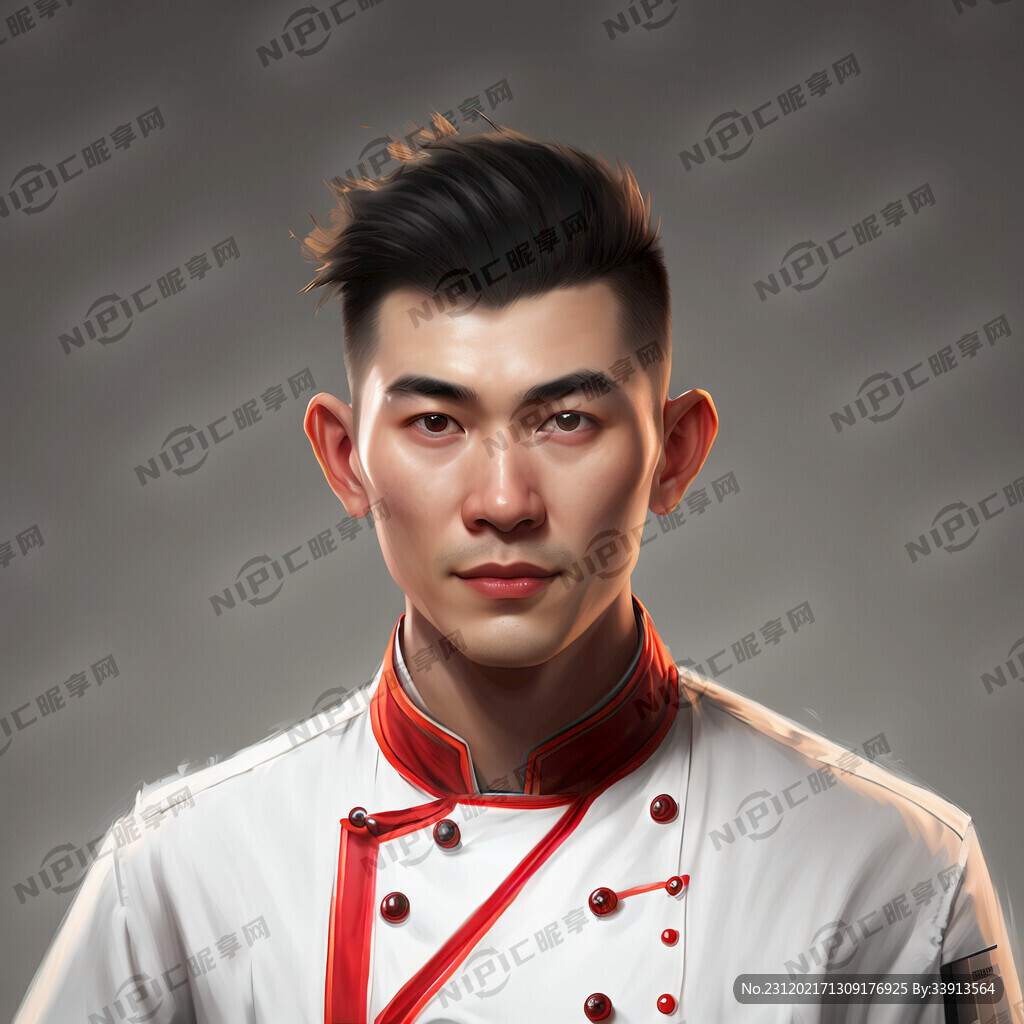 男性厨师 帅气 超真实