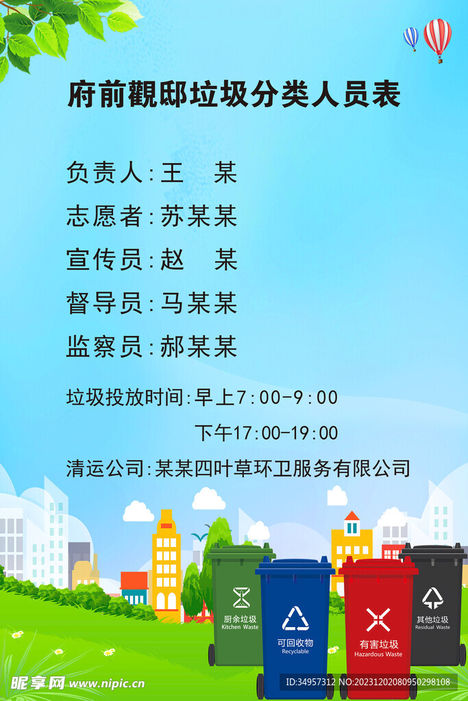   垃圾分类人员