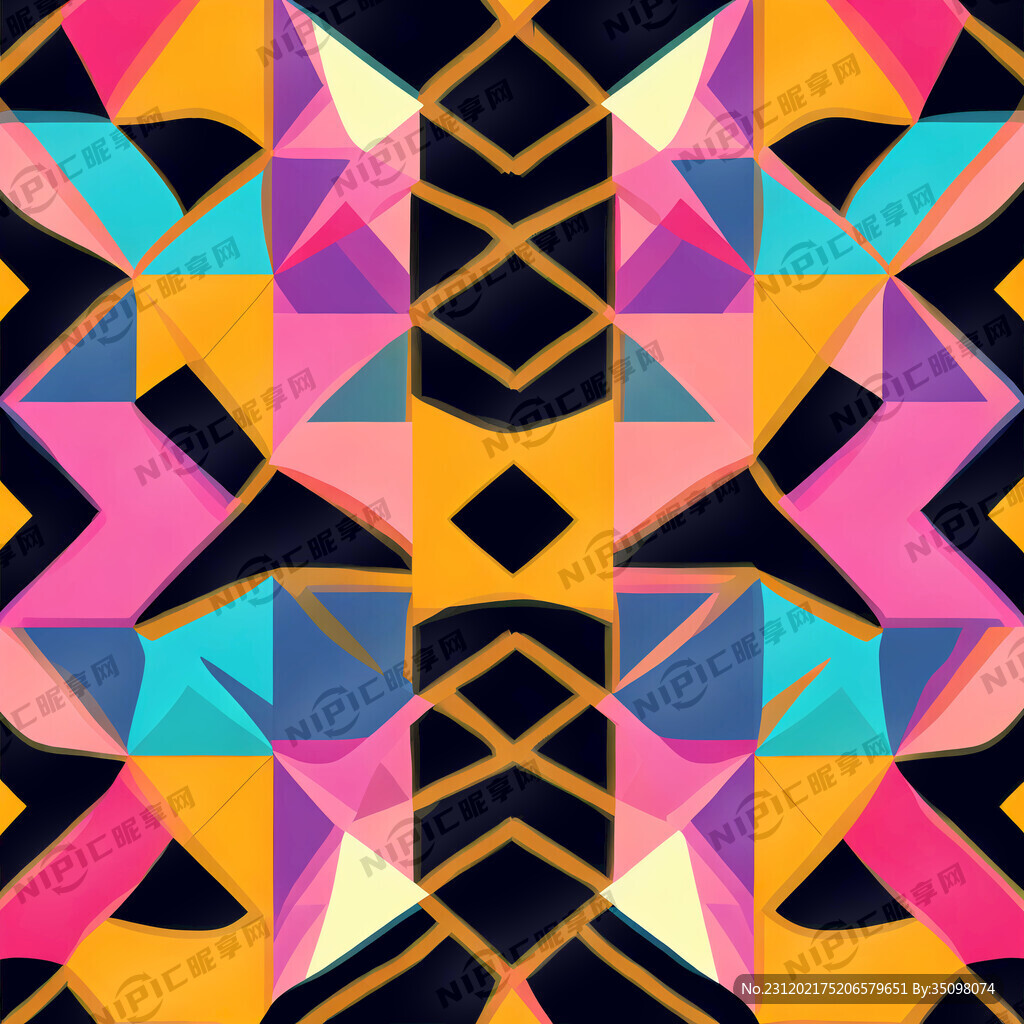 一副抽象几何的