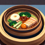 日式砂锅寿喜烧酱汁浓郁，让人看了有食欲。