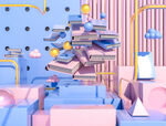 C4D美陈装置模型