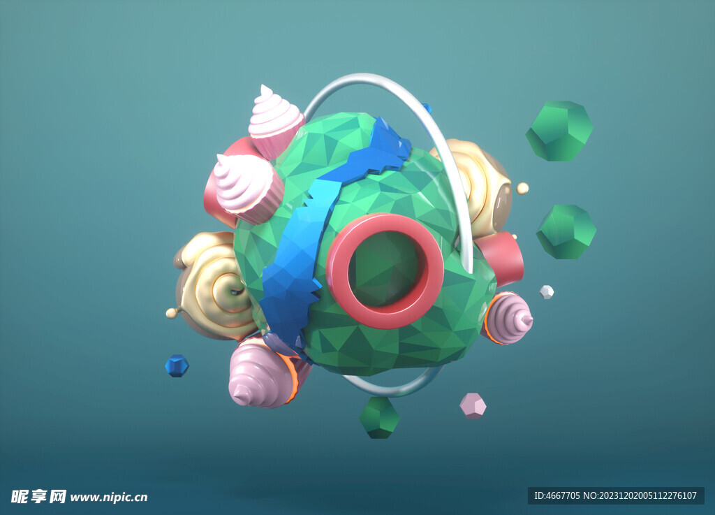 C4D装饰元素模型