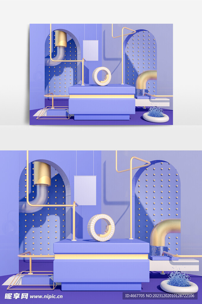 C4D美陈装置模型