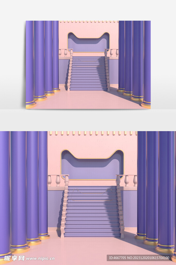 C4D美陈装置模型