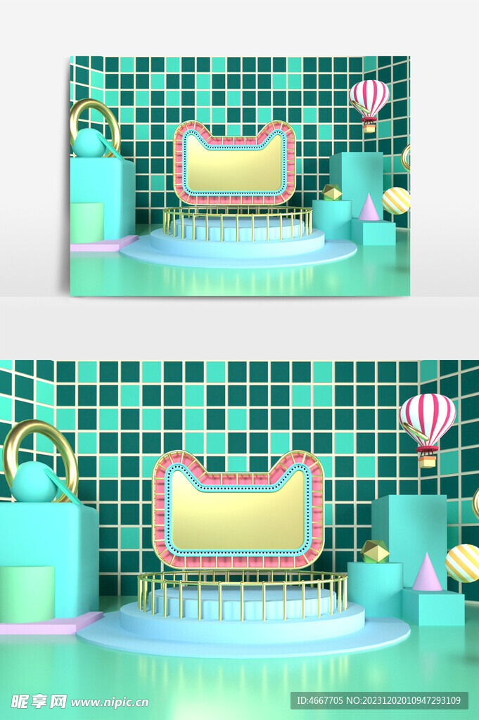 C4D美陈装置模型