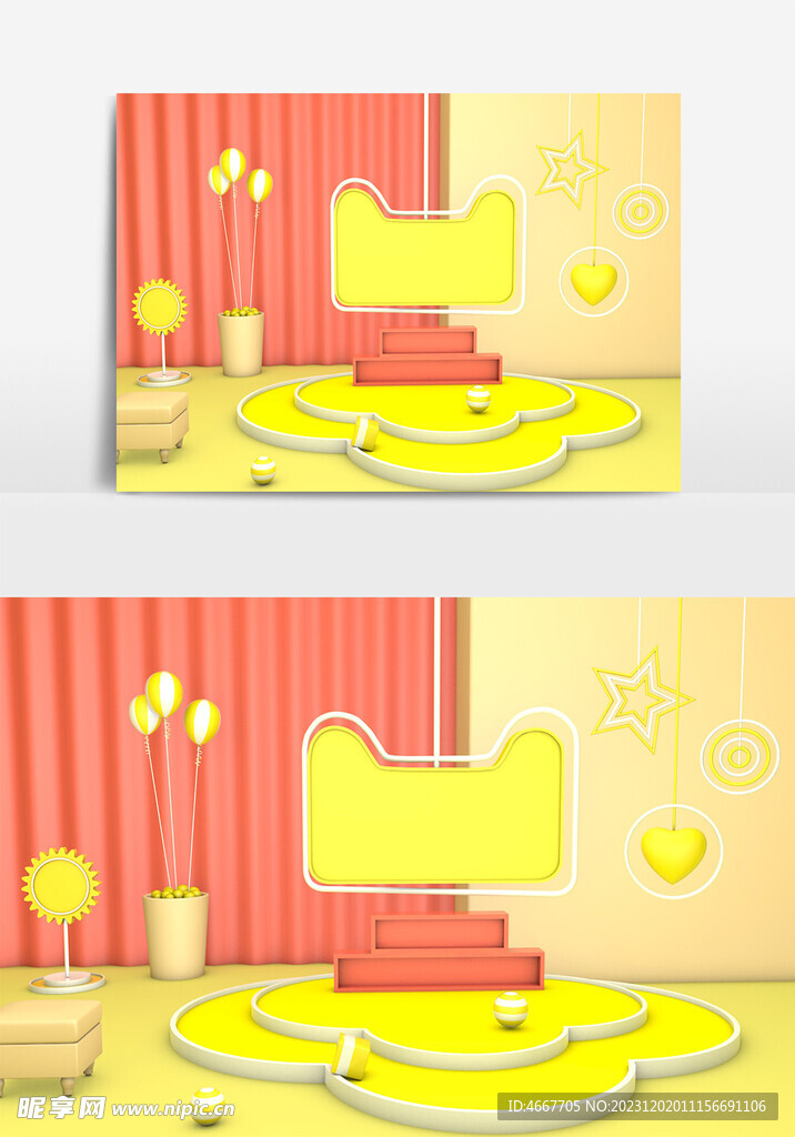 C4D美陈装置模型