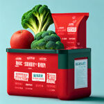 生鲜超市   双12钜惠  感恩回馈     全场商品88折   红色背景