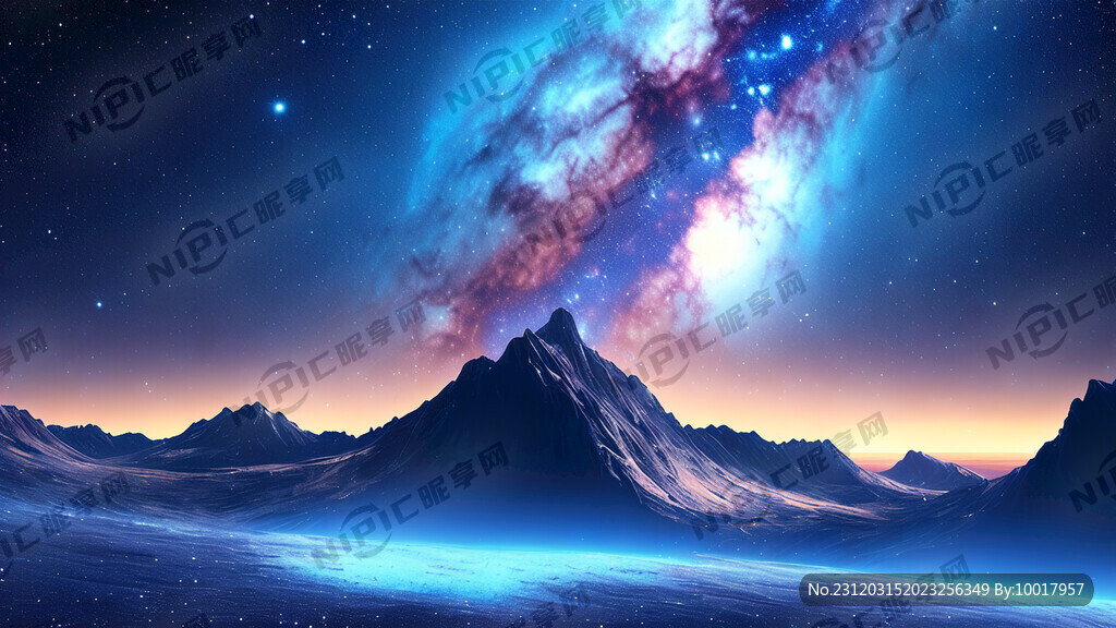 蓝色银河系 大气磅礴的星空顶