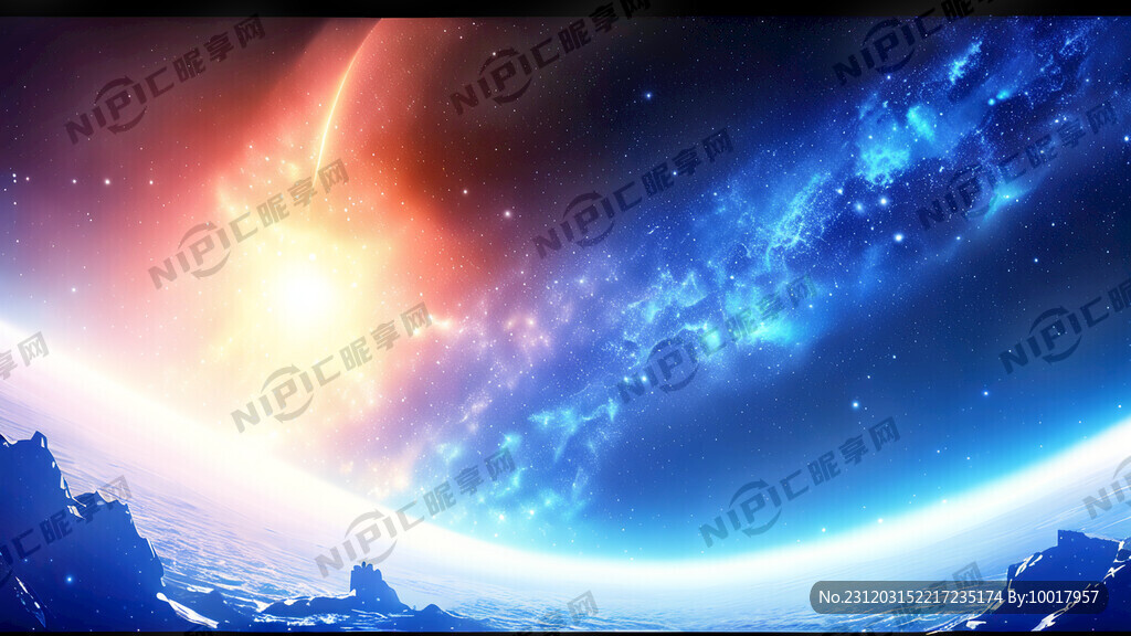 蓝色银河星空顶 不要山 高清