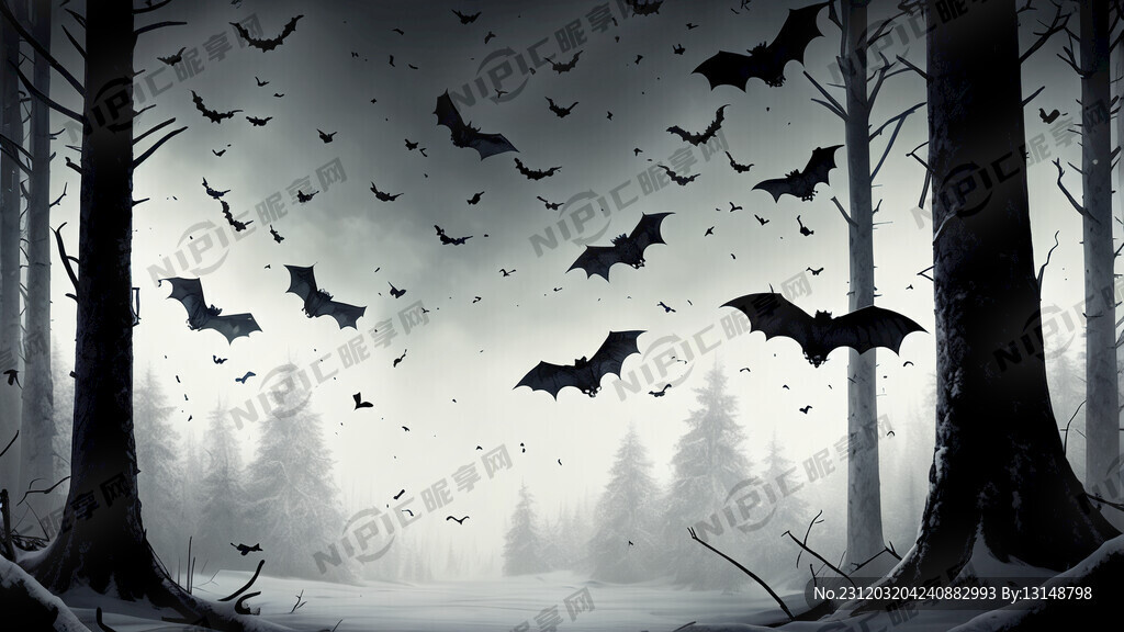黑暗森林 蝙蝠乱飞 烟雾缭绕