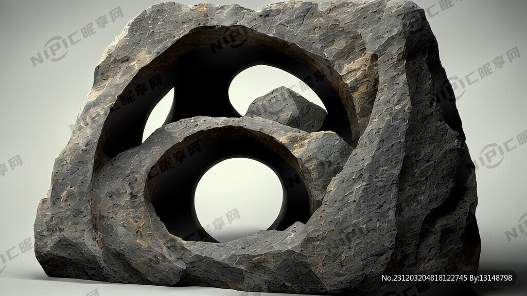 石头 独立 黑暗 扭曲 镂空