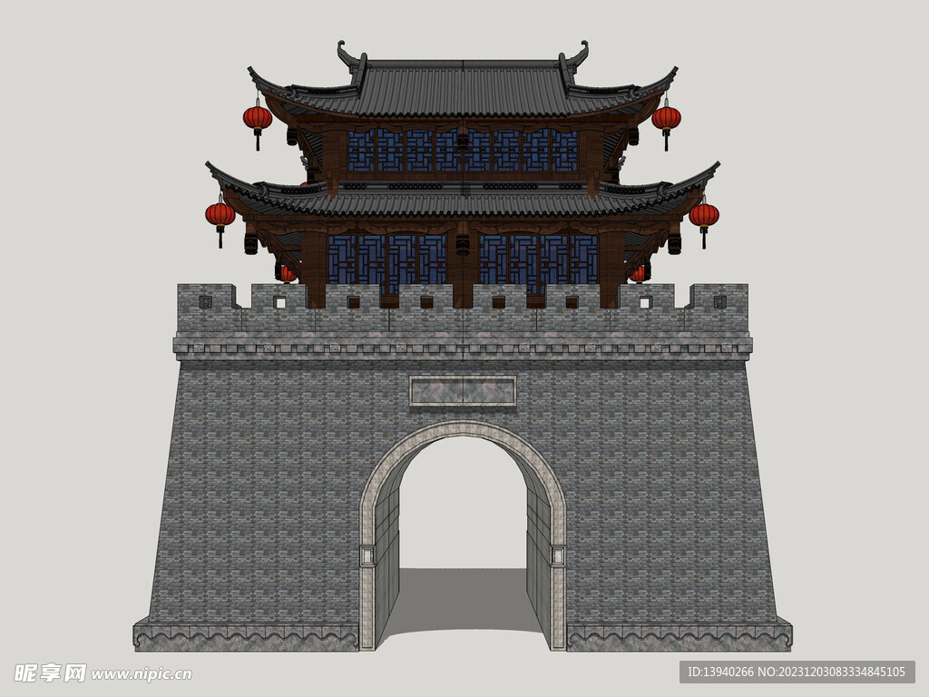 中式城门楼