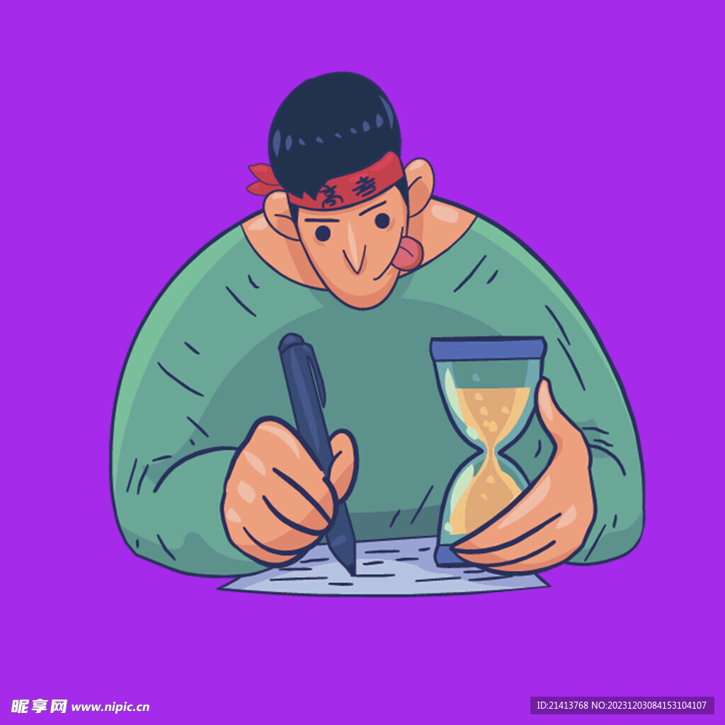 手绘书本读书