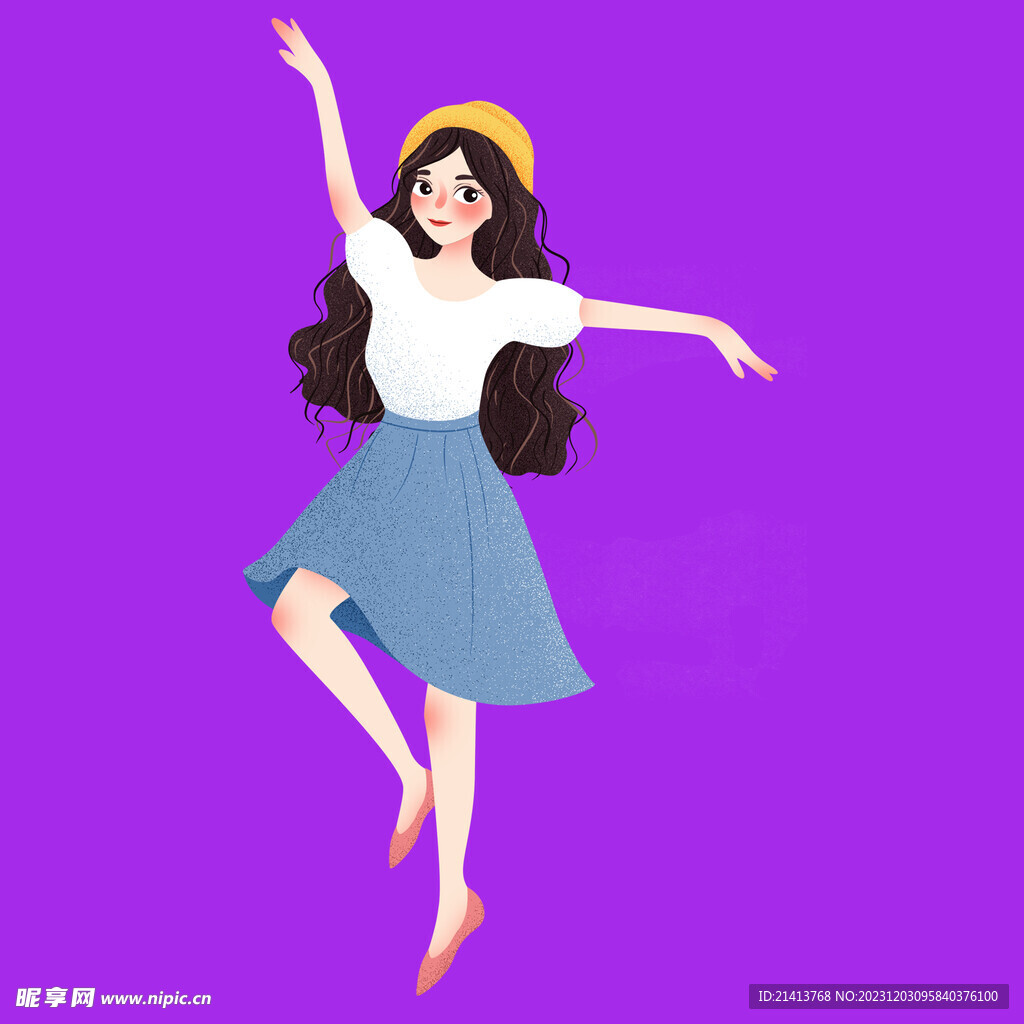手绘女孩女人 