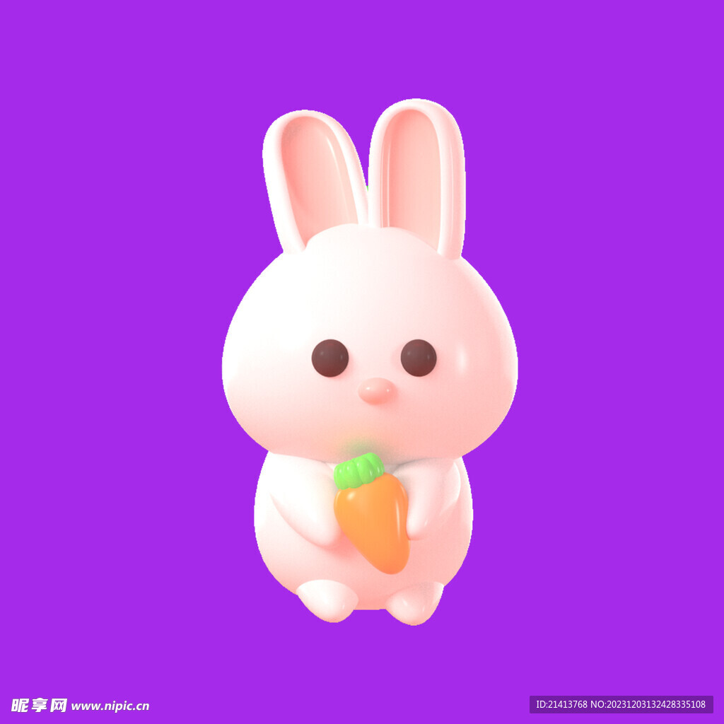 手绘卡通小兔