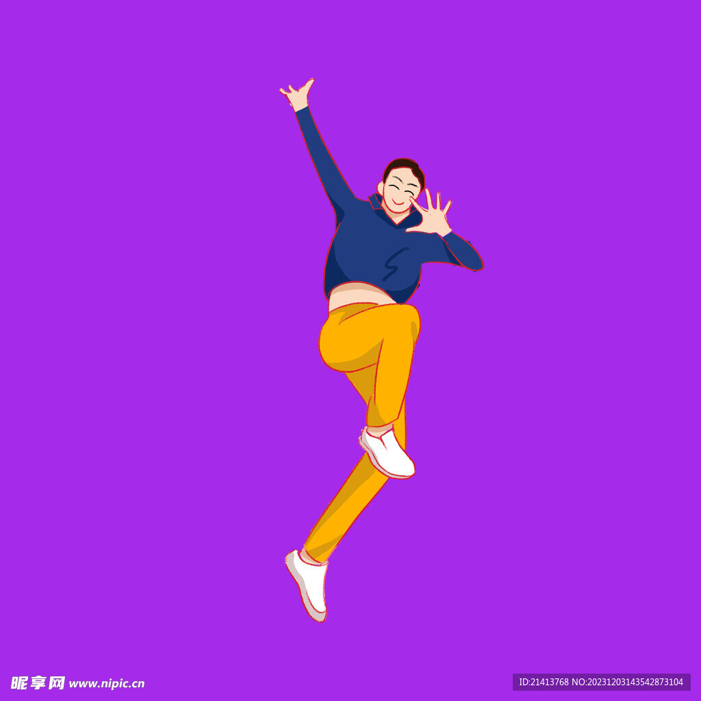 手绘男人男孩