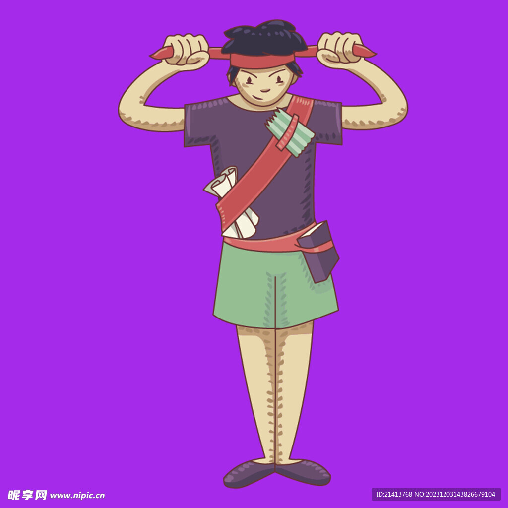 手绘男人男孩