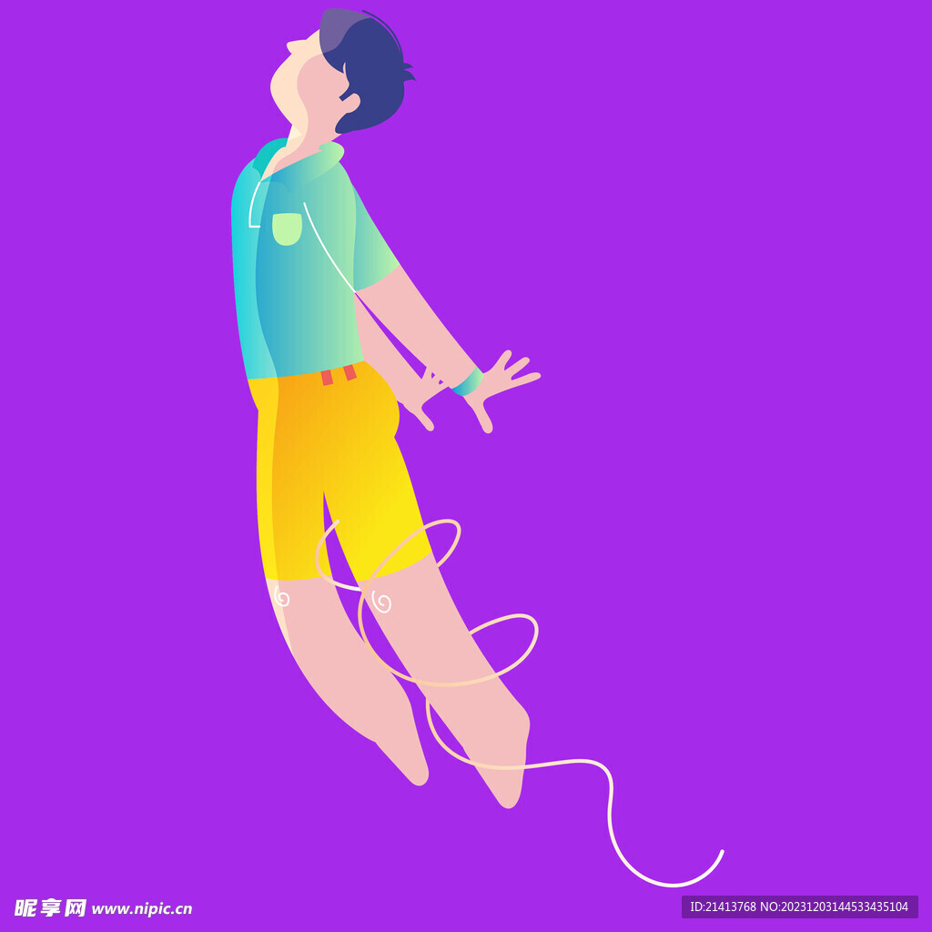 手绘男人男孩