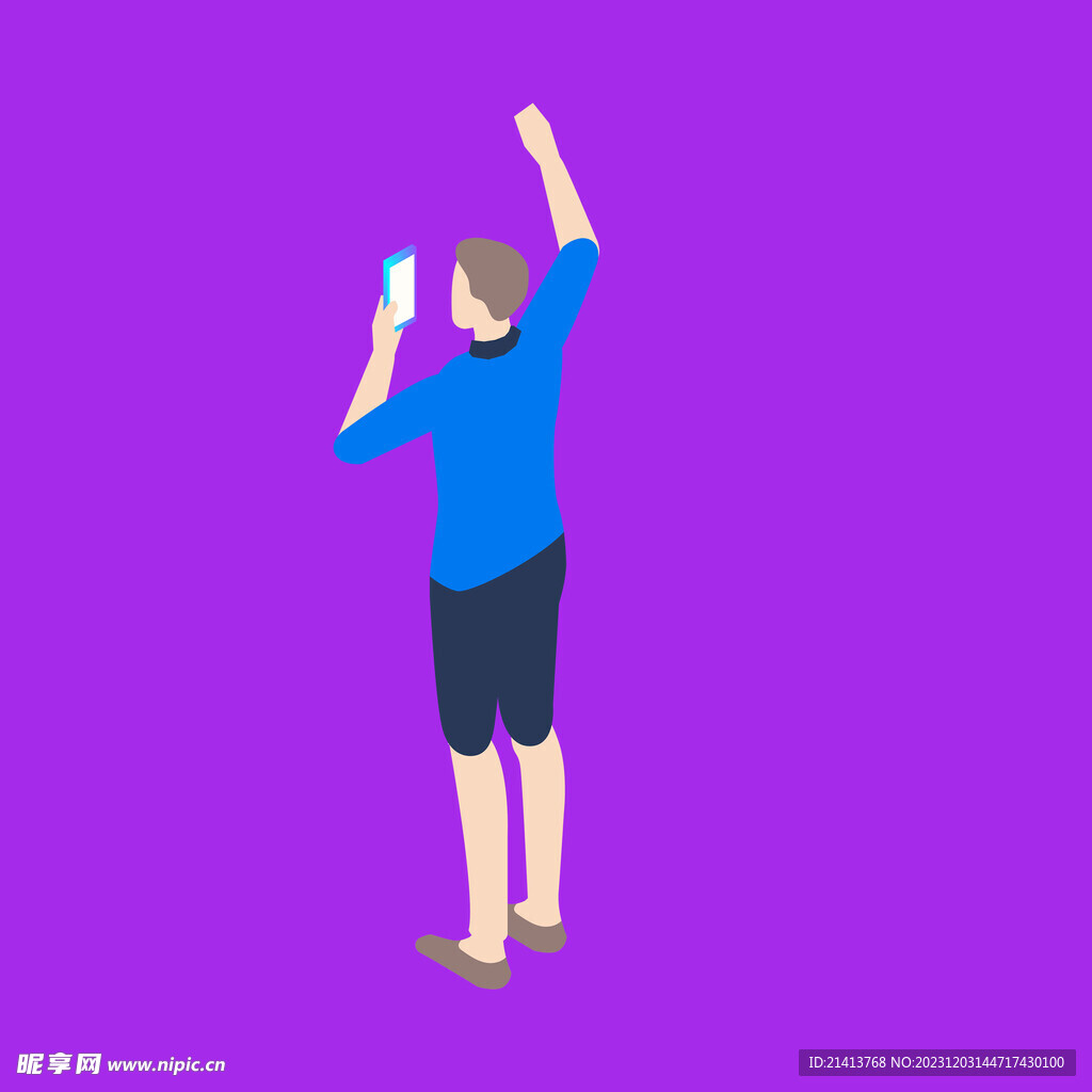 手绘男人男孩
