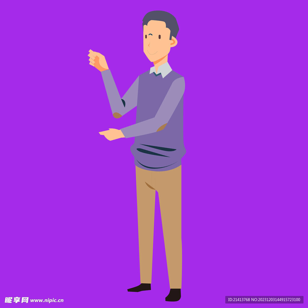 手绘男人男孩