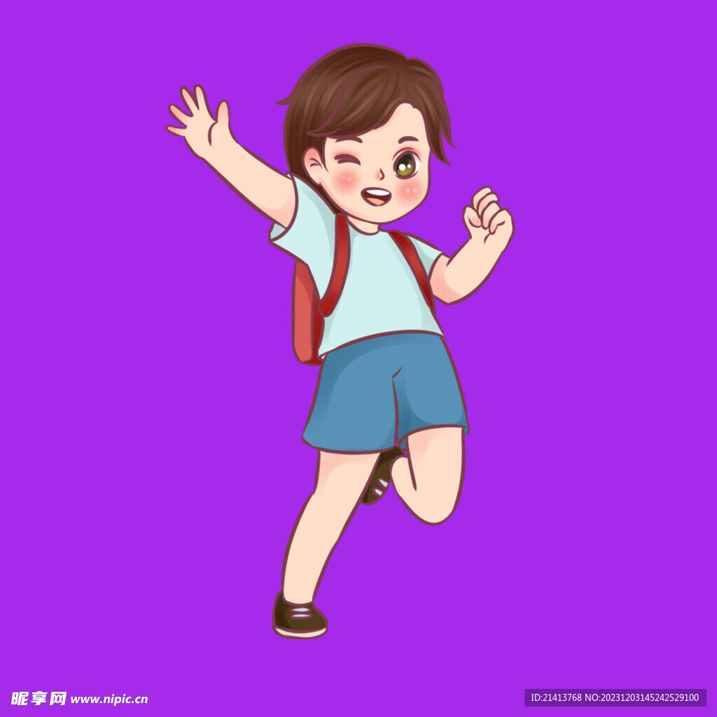 手绘男人男孩