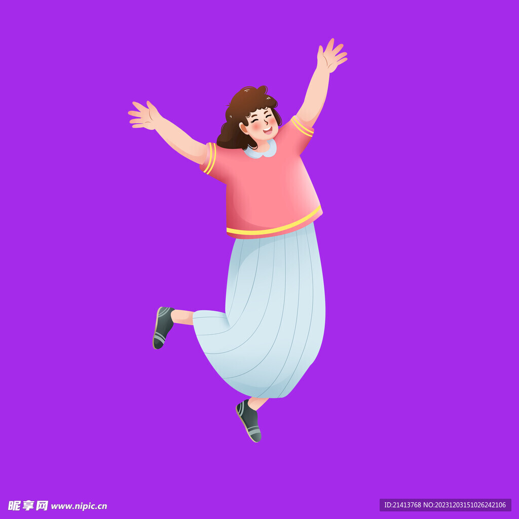手绘女孩女人