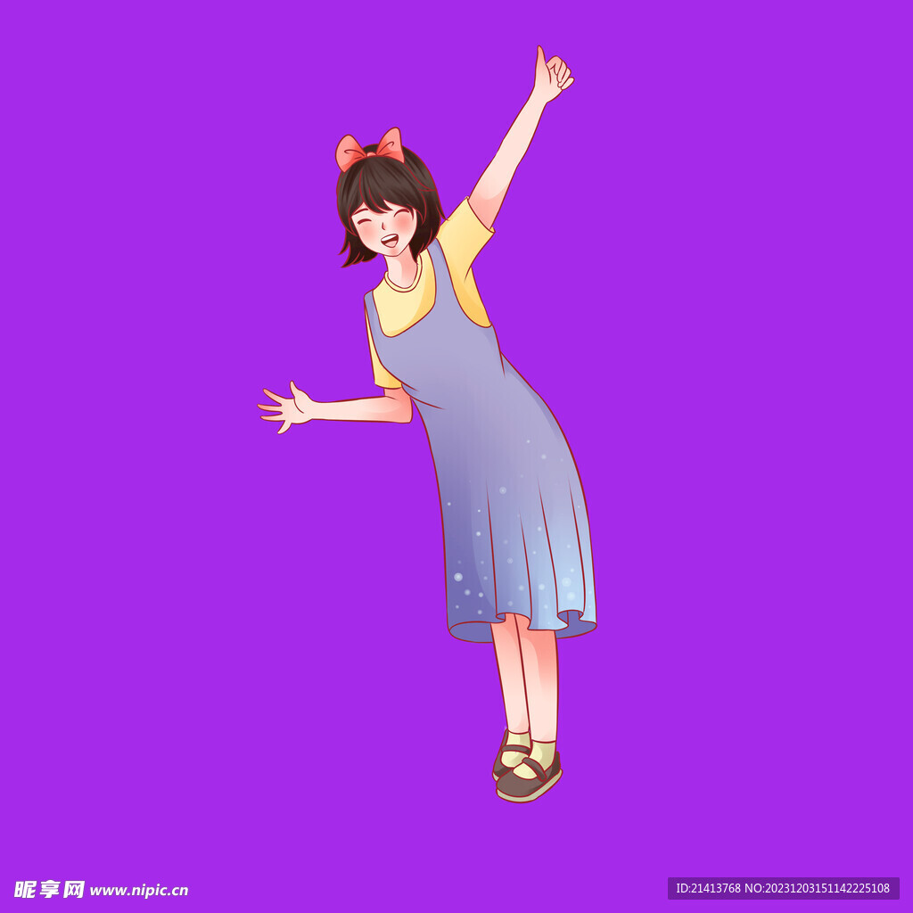手绘女孩女人