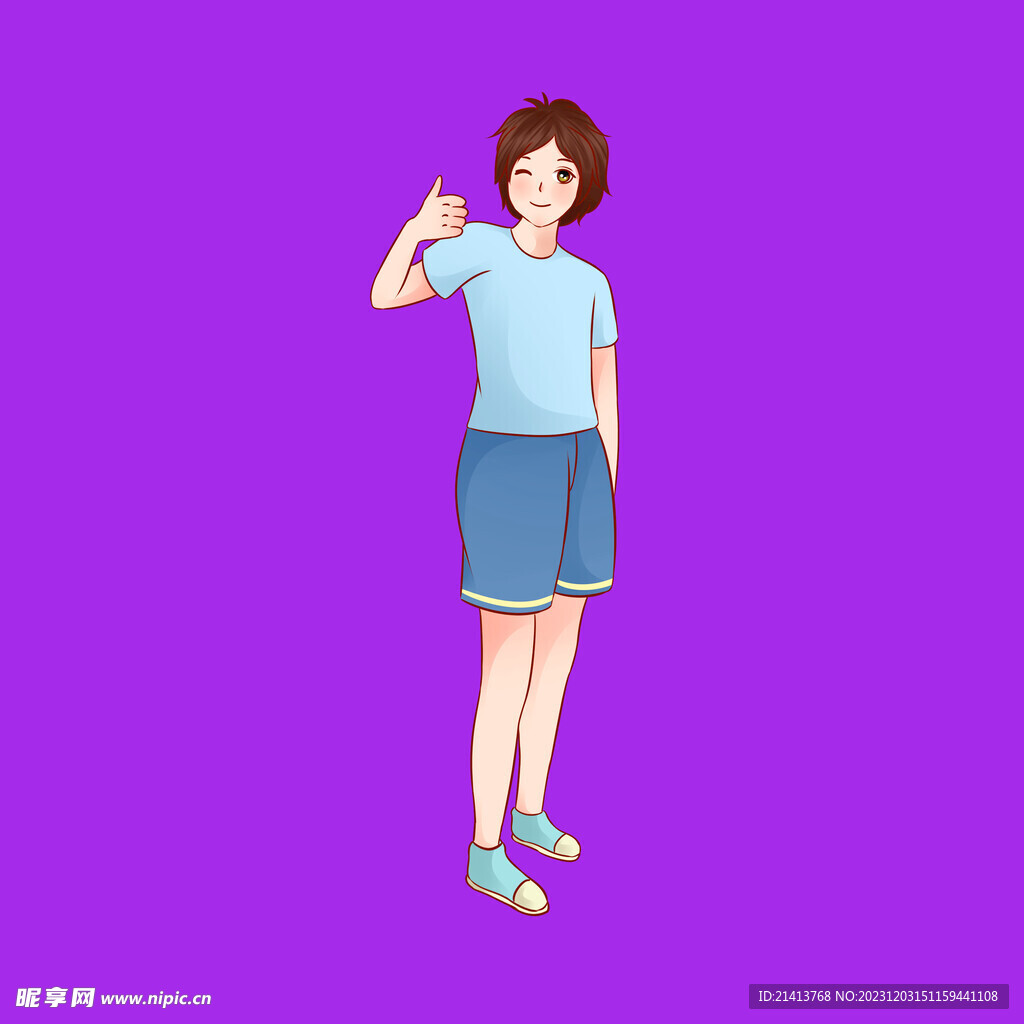 手绘女孩女人