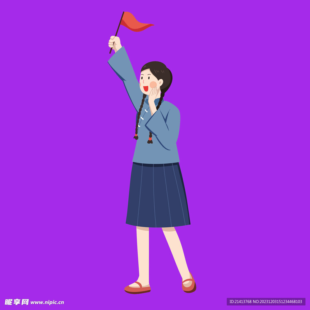 手绘女孩女人