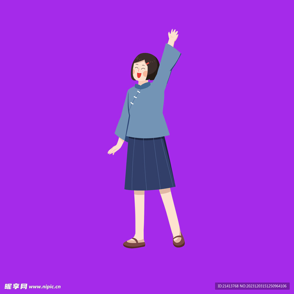 手绘女孩女人