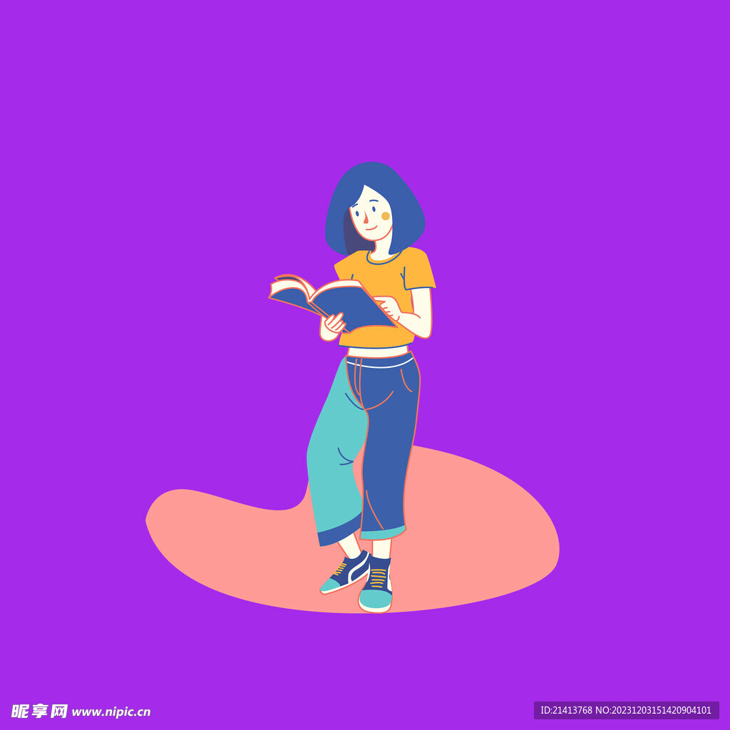 手绘女孩女人