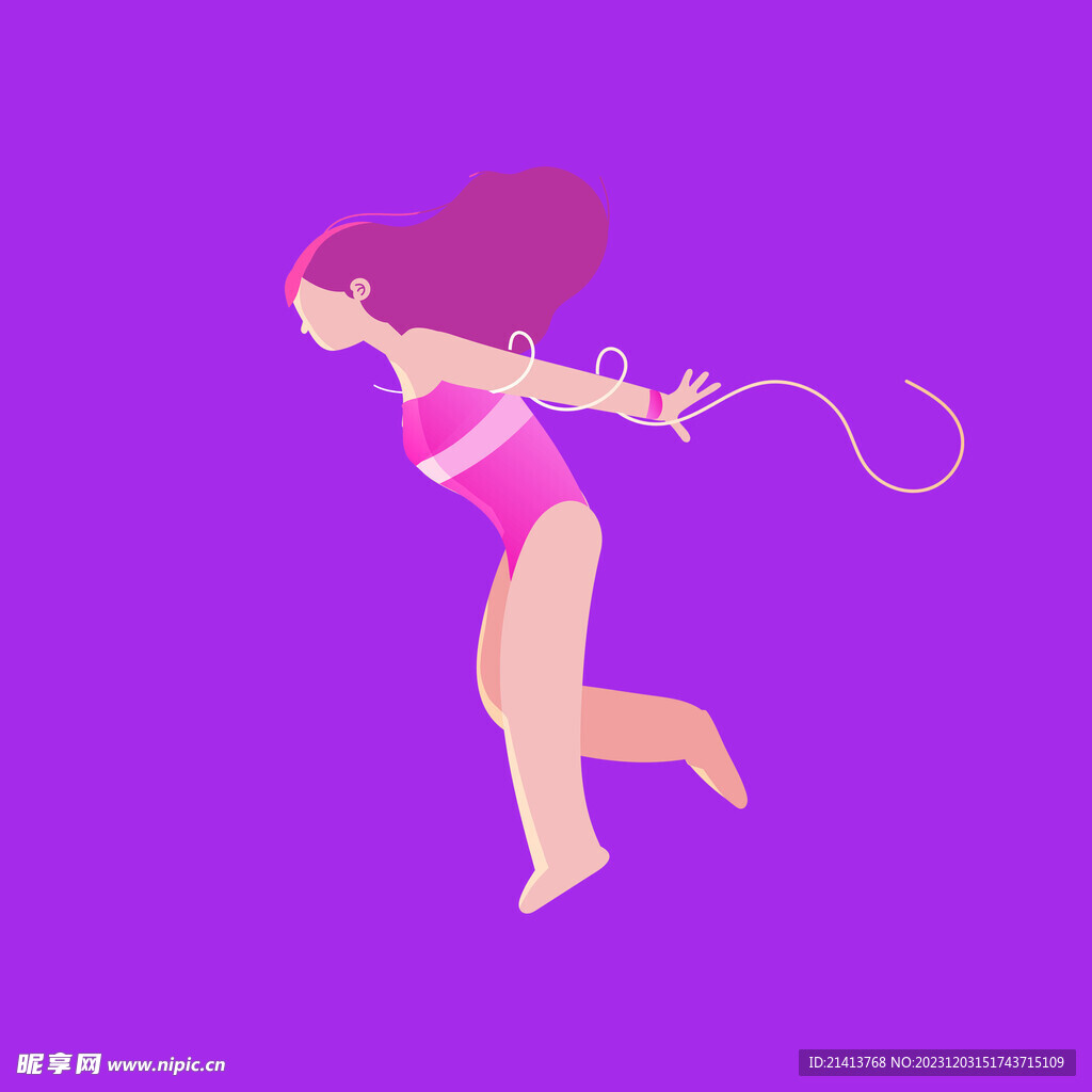 手绘女孩女人